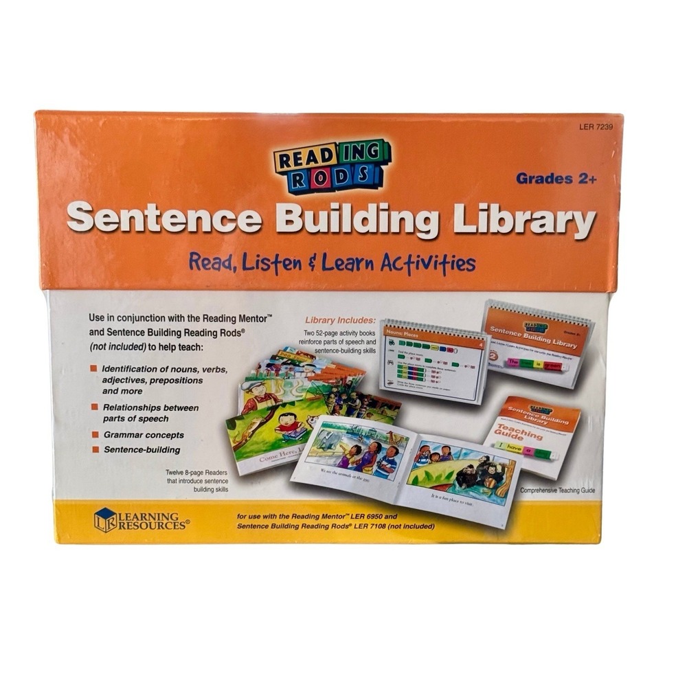 Reading Rods Sentence Building Library Grades 2+ New SEALED Homeschool Material - Picture 2 of 4